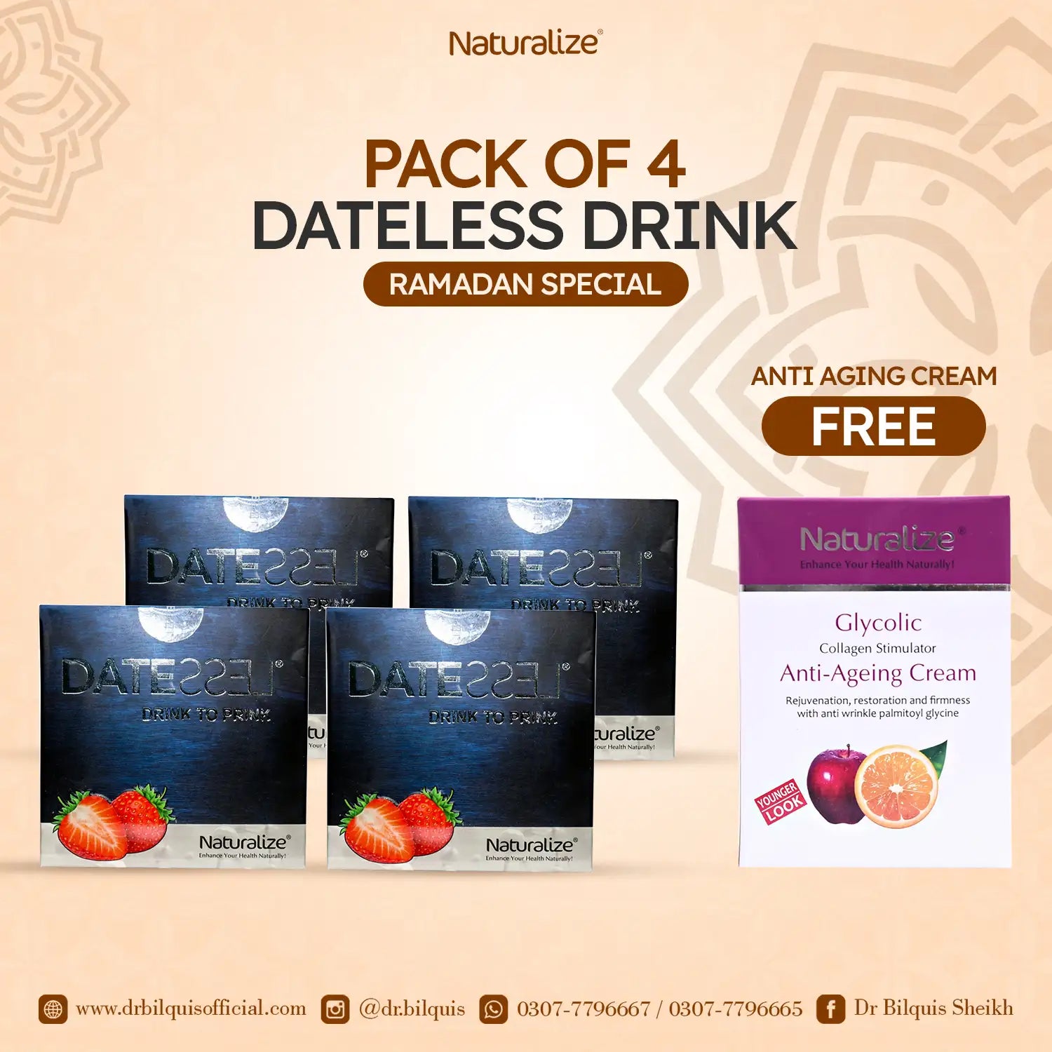 Pack of 4 Dateless Drink